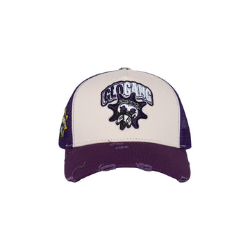 Glo Gang Classic Logo Trucker Hat (Purple/White)