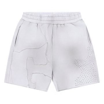 Glo Man Rhinestone Shorts (Dirty White)