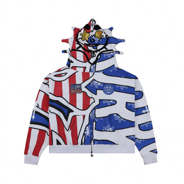 Glory Boy Flag Hoodie (Red/Blue)