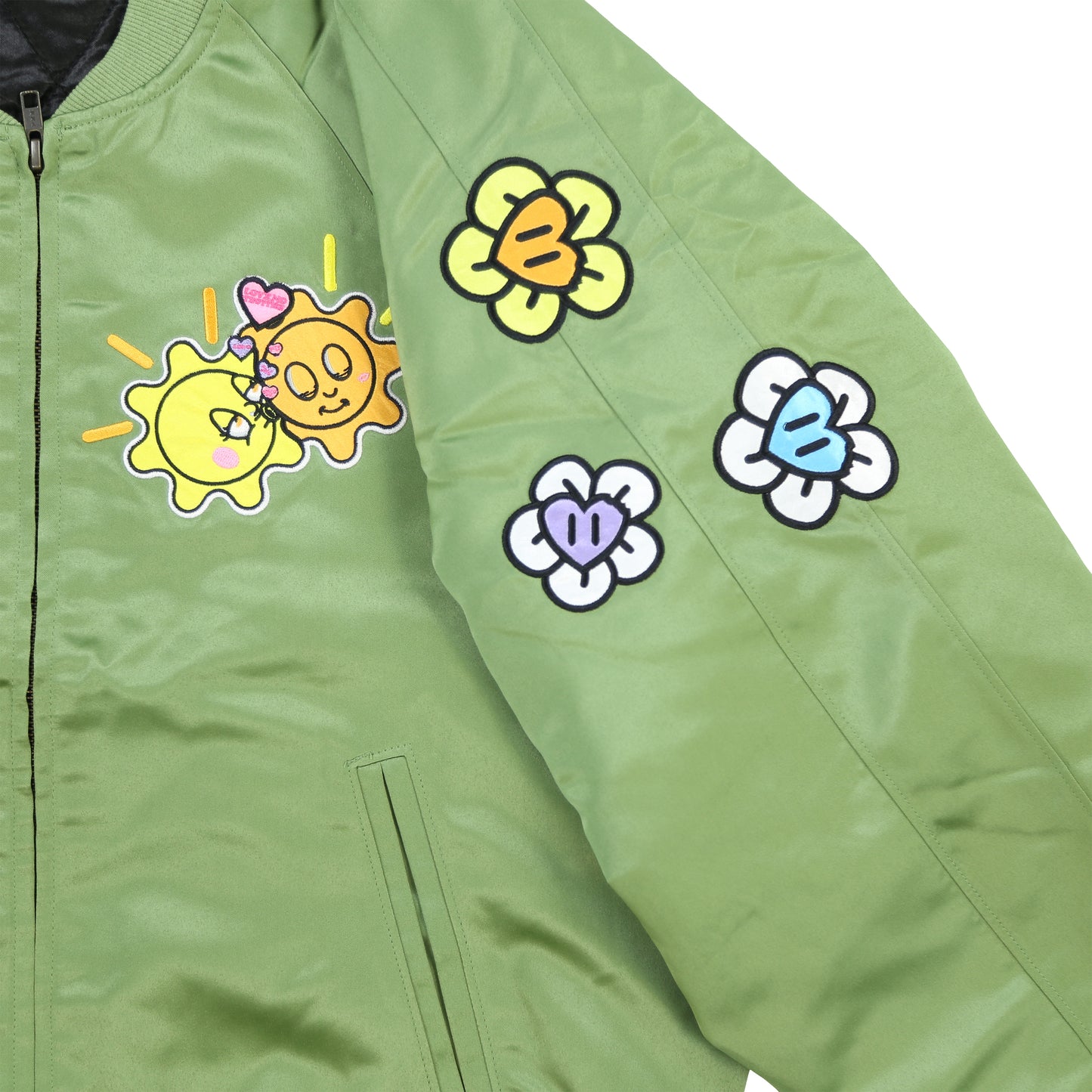 Glo Gang Satin Bomber (Vintage Green)