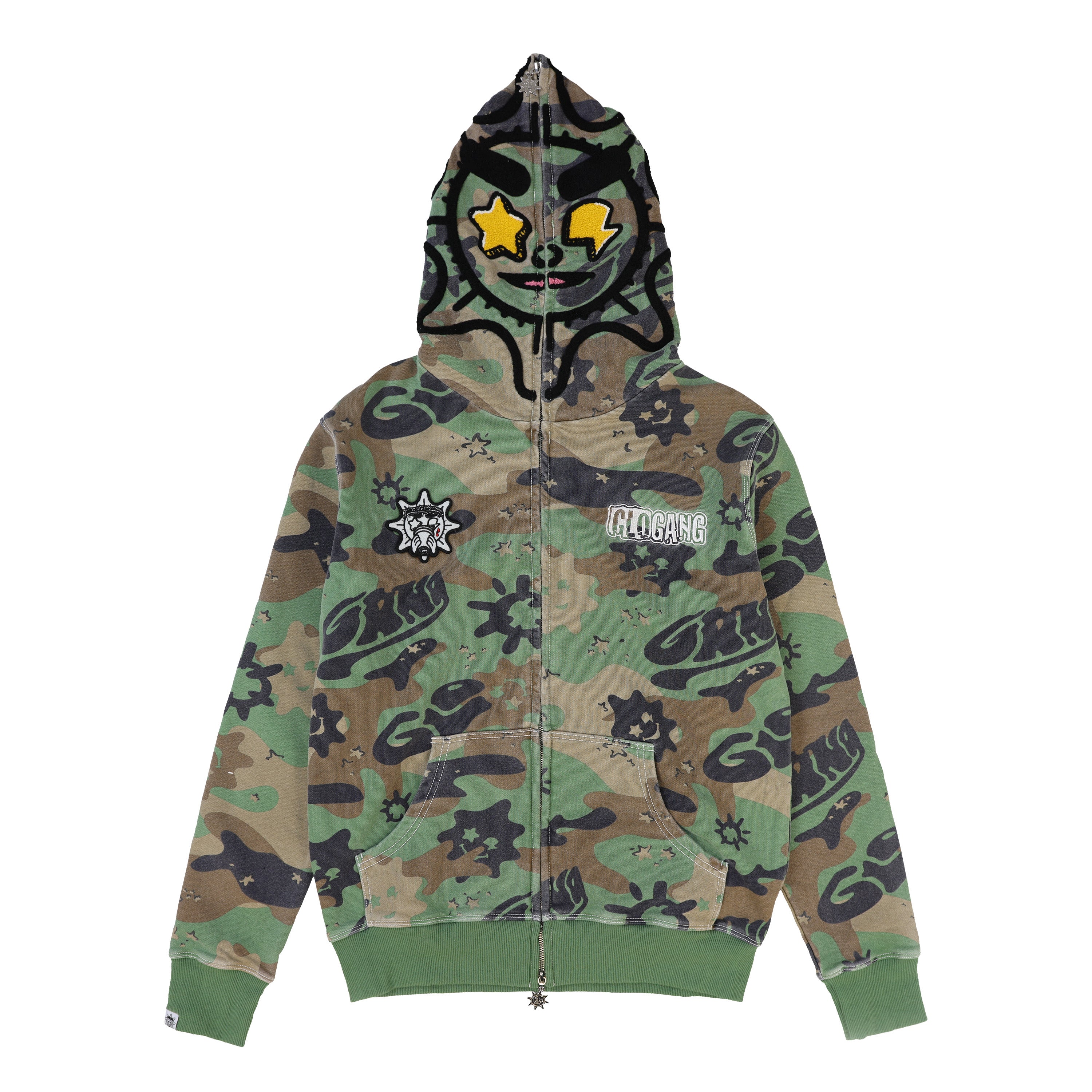 The Glory Full Zip Hoodie Green Wash Camo the-glory-full-zip-hoodie-green-wash-camo