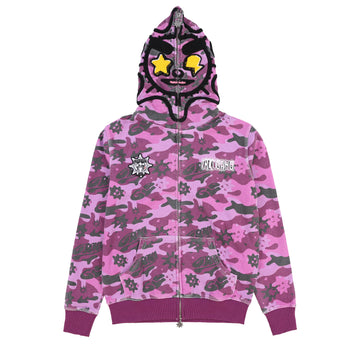 The Glory Full Zip Hoodie (Purple Wash Camo)