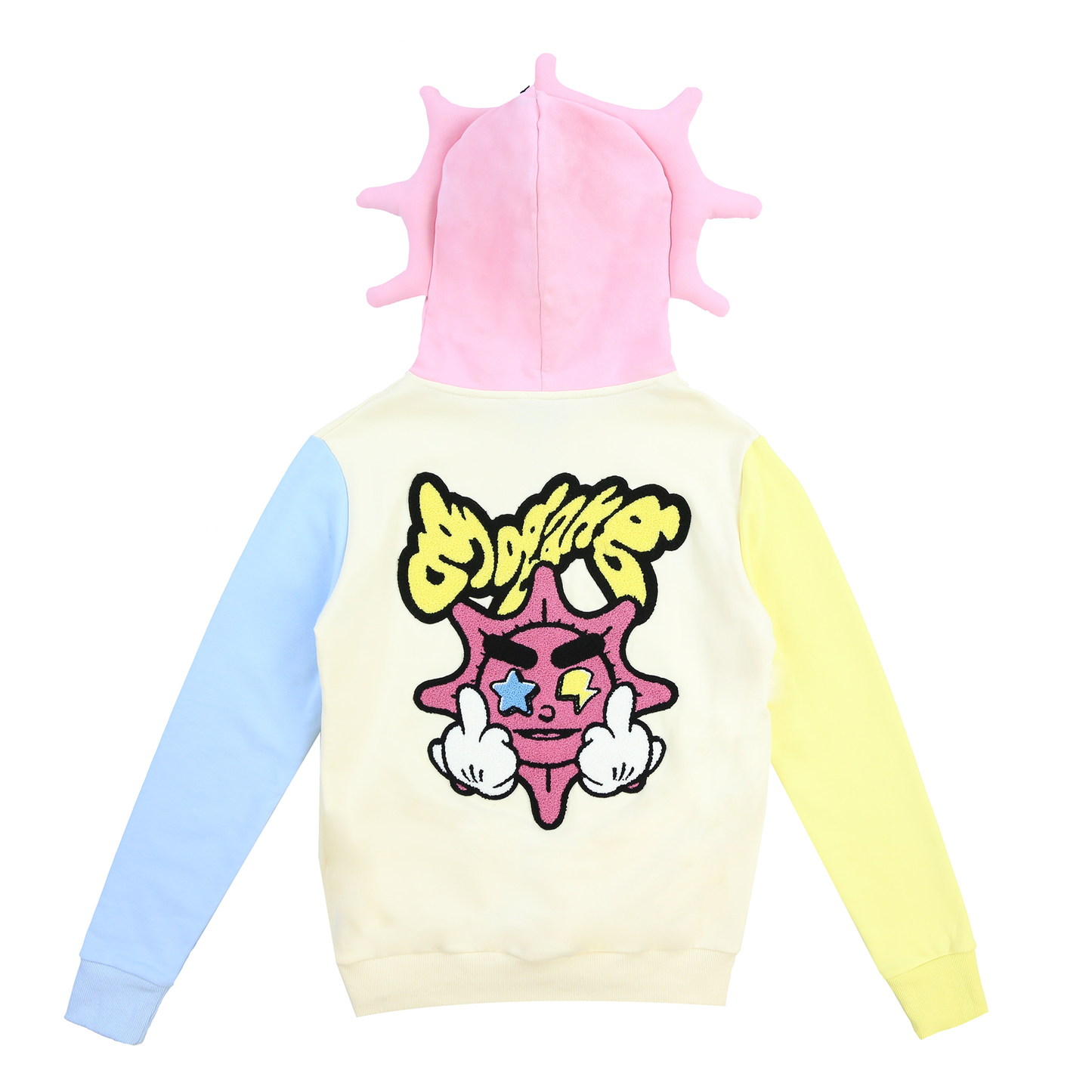 Glo Man Zip Hoodie (Pastel Yellow/Pink/Blue)