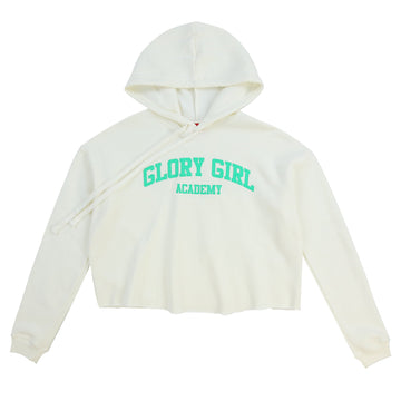 Glory Girl Academy Crop Hoodie (Swiss White)