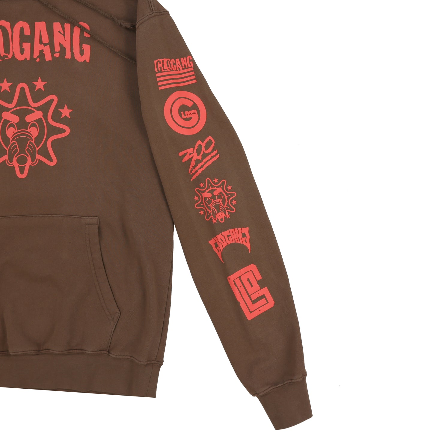 300 Gloyalty Hoodie (Brown/Electric Red)