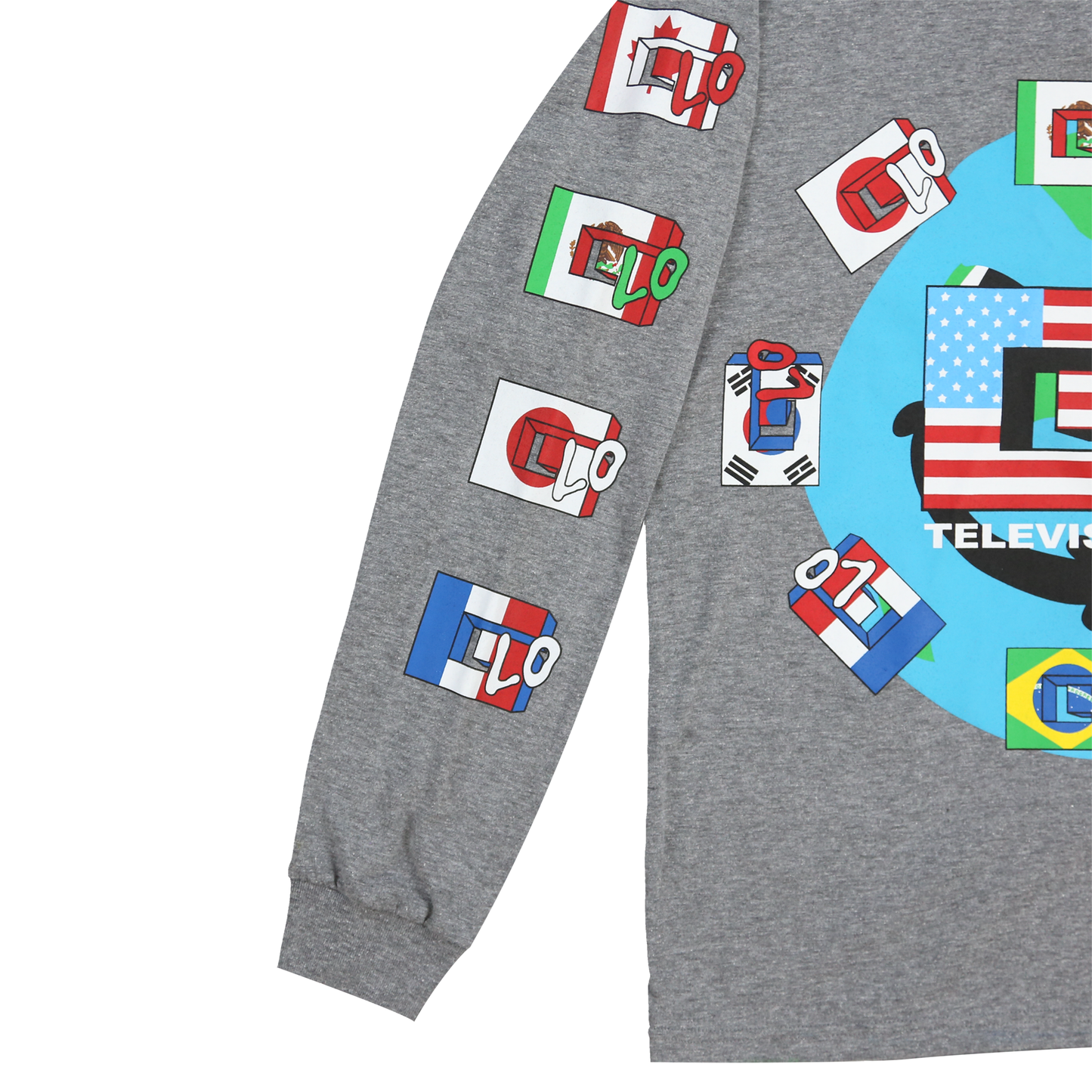 Glo TV Long Sleeve Tee (Charcoal)