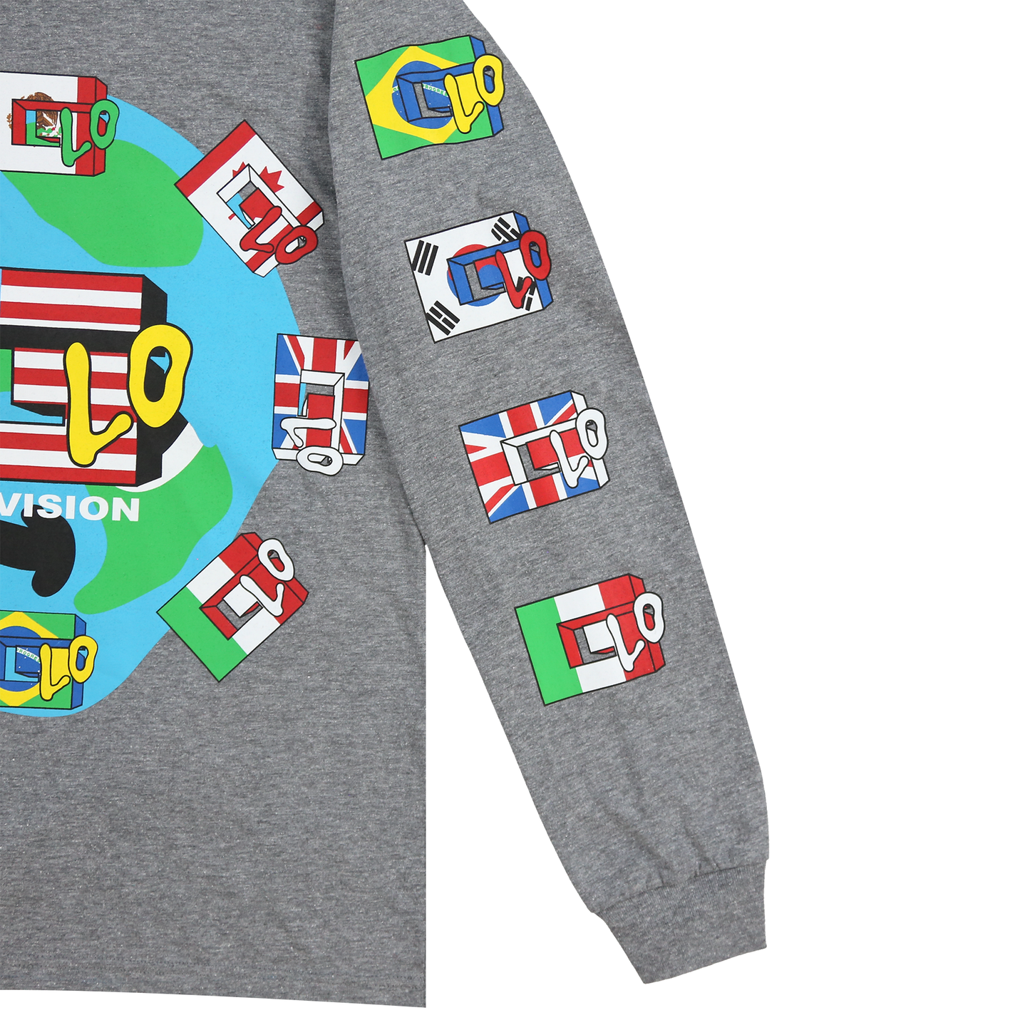 Glo TV Long Sleeve Tee (Charcoal)
