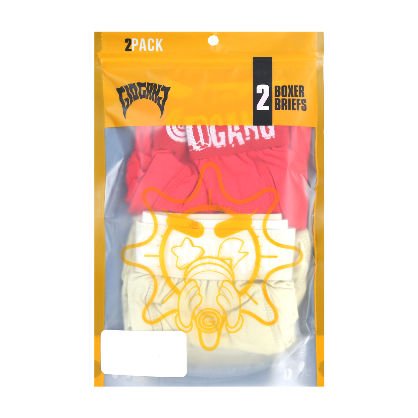 Glo Gang Boxer Briefs 2-Pack (Red/Tan)