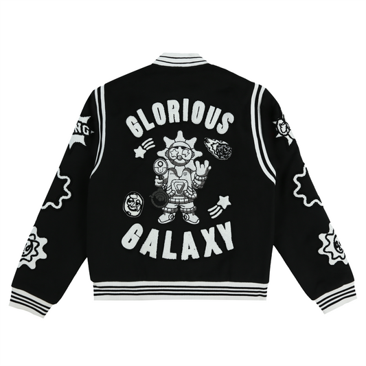 Glorious Galaxy Varsity Jacket (Black)