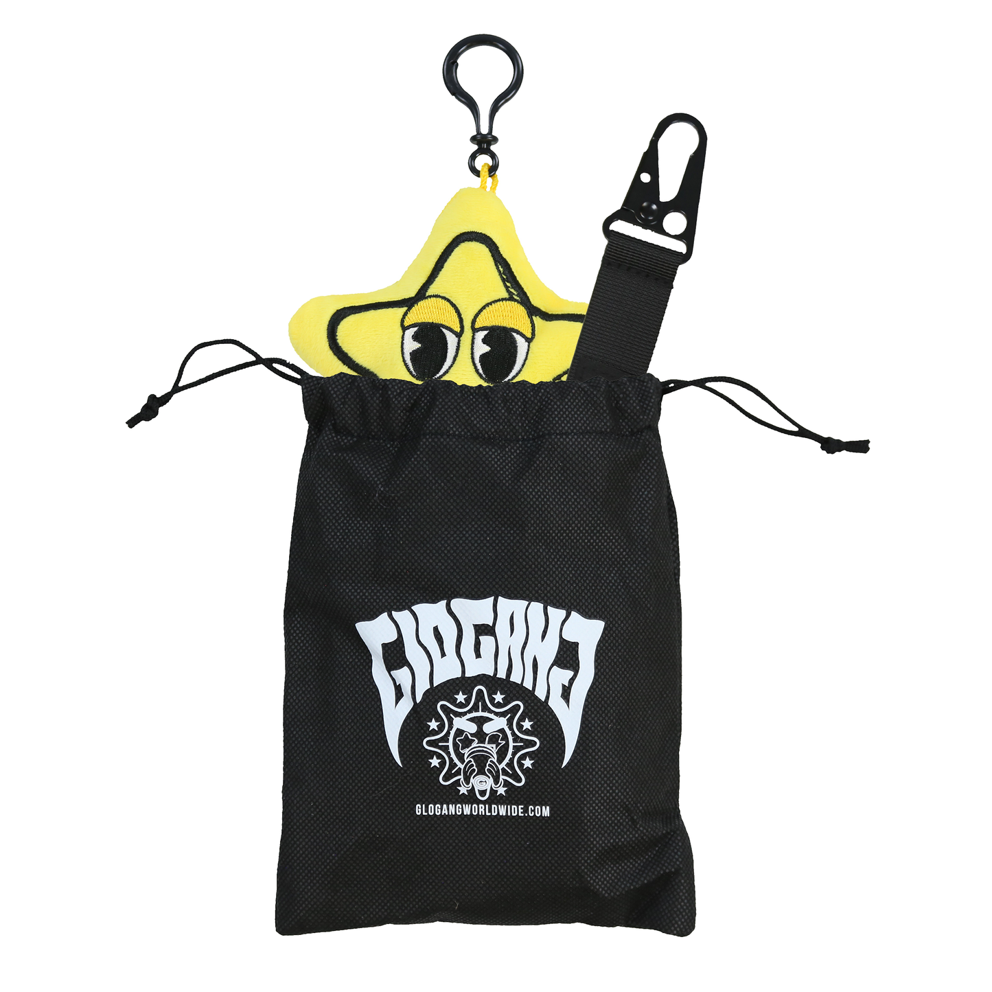 Glo Star Plush Pouch Keychain