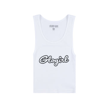 All Around the World Glo Girl Tank Top (White)