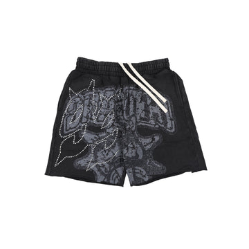 GG Rhinestone Shorts (Vintage Wash Black)