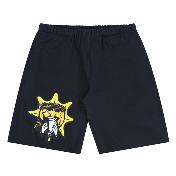大人気☆【GLOGANG】Basic Logo Shorts Classic-Sun-Logo-Shorts-Black-