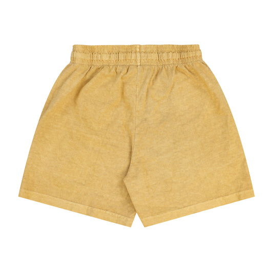 Distressed Logo Glo Shorts (Yellow)