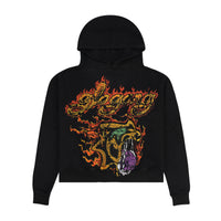 Flaming Glo Tongue Hoodie (Black)