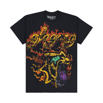 Flaming Glo Tongue Tee (Black)