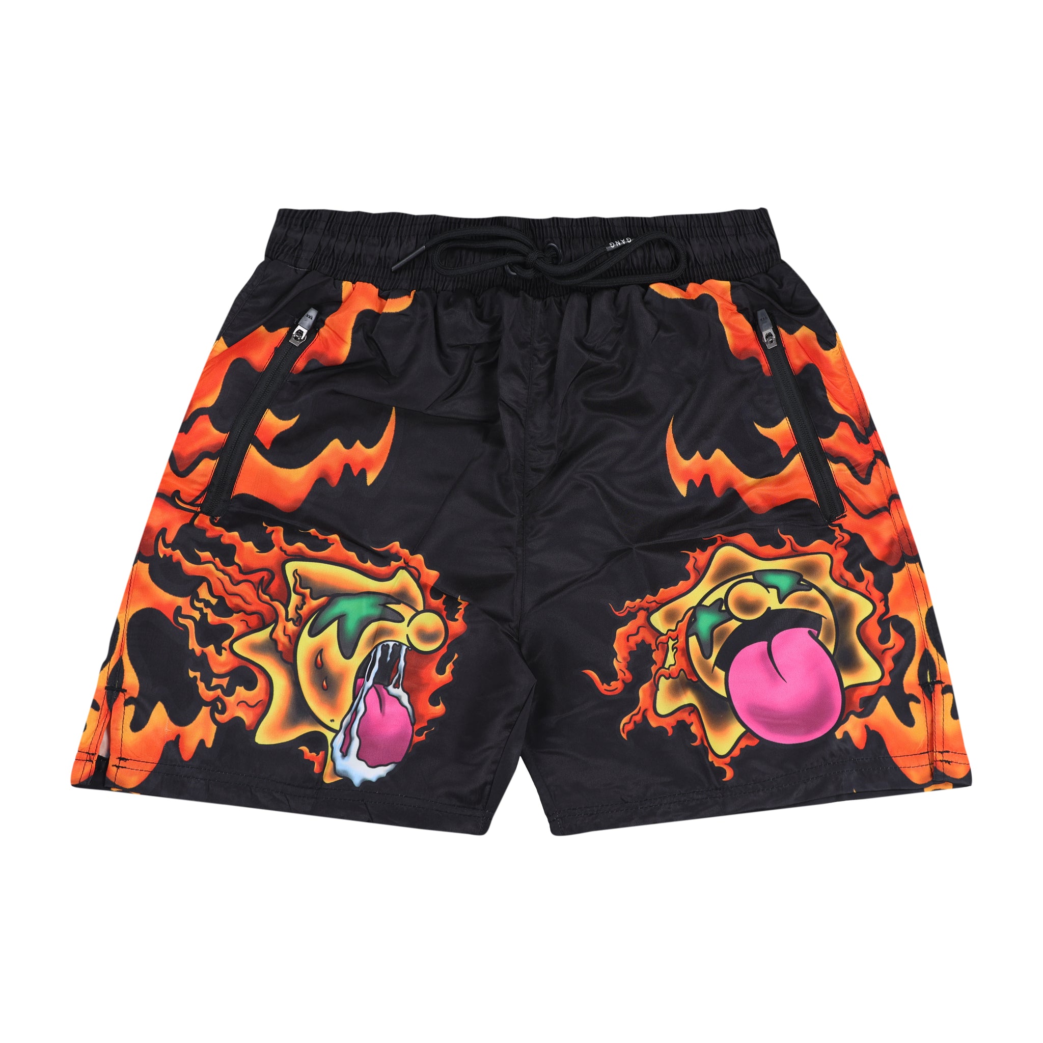 Flaming Glo Tongue Shorts (Black)