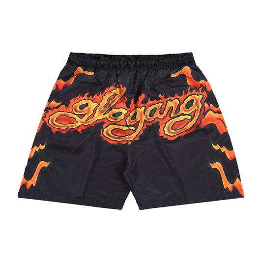 Flaming Glo Tongue Shorts (Black)