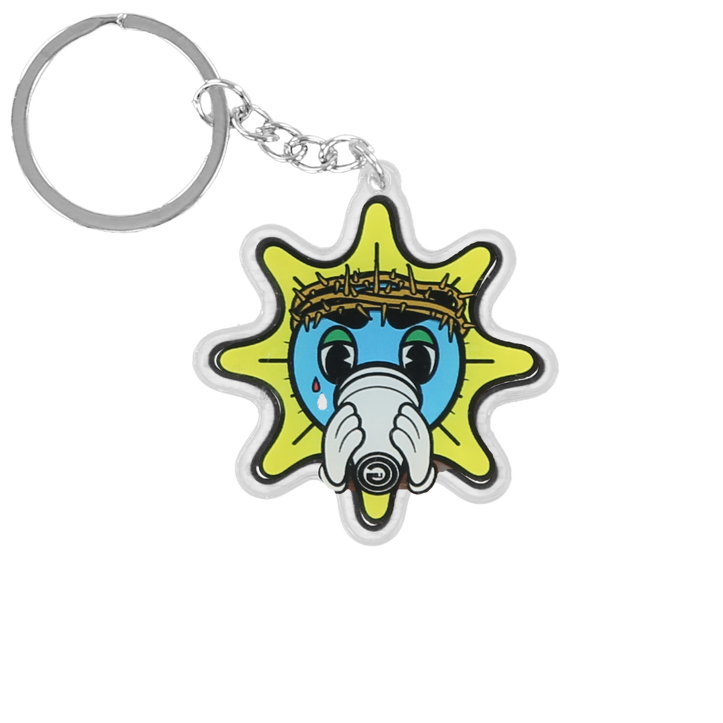 Glo Cup Keychain (Blue/Yellow)