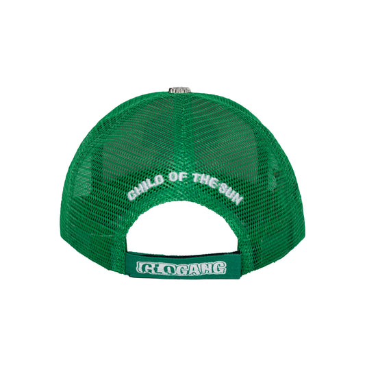 Glo Gang Classic Logo Trucker Hat (Green/White)