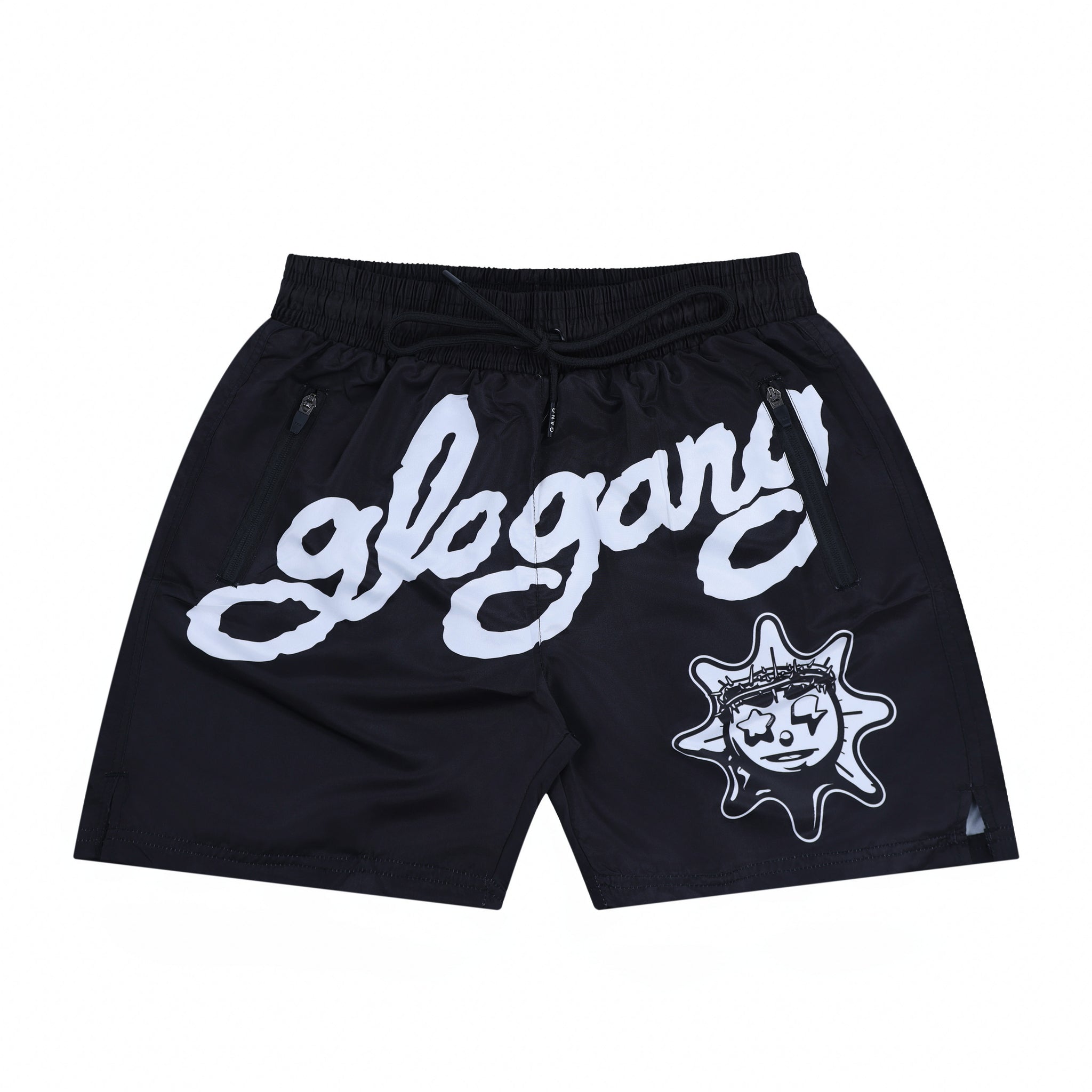 Glo Gang Script Font Shorts (Black)