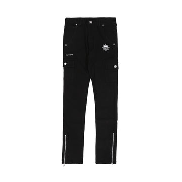 Glo Gang Zip Godet Flare Pant (Black)