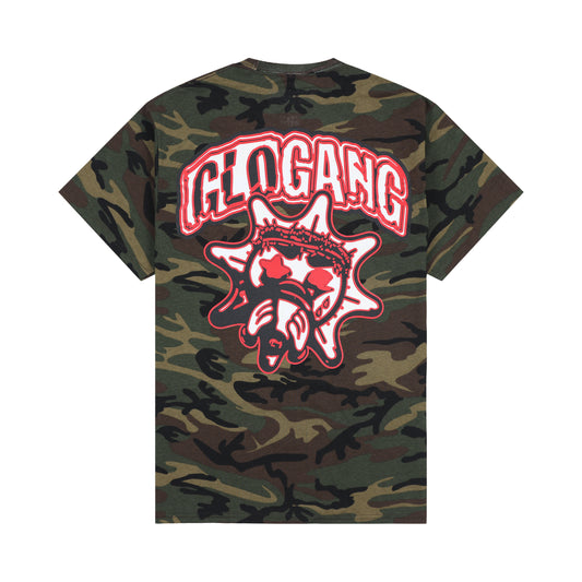 Glo Logo 2025 Infrared Tee (Camo)