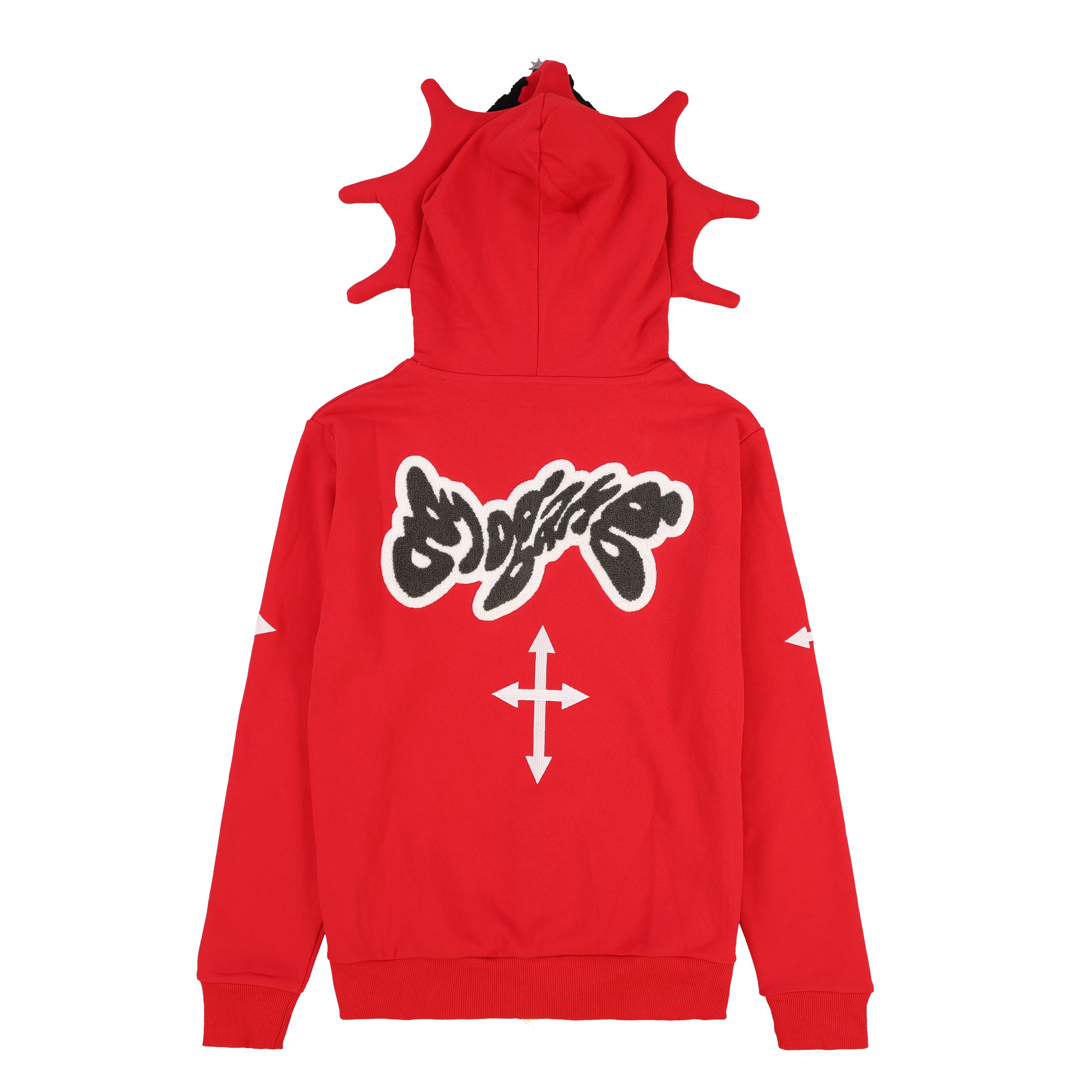 Glo Man Full Zip Hoodie (Red)