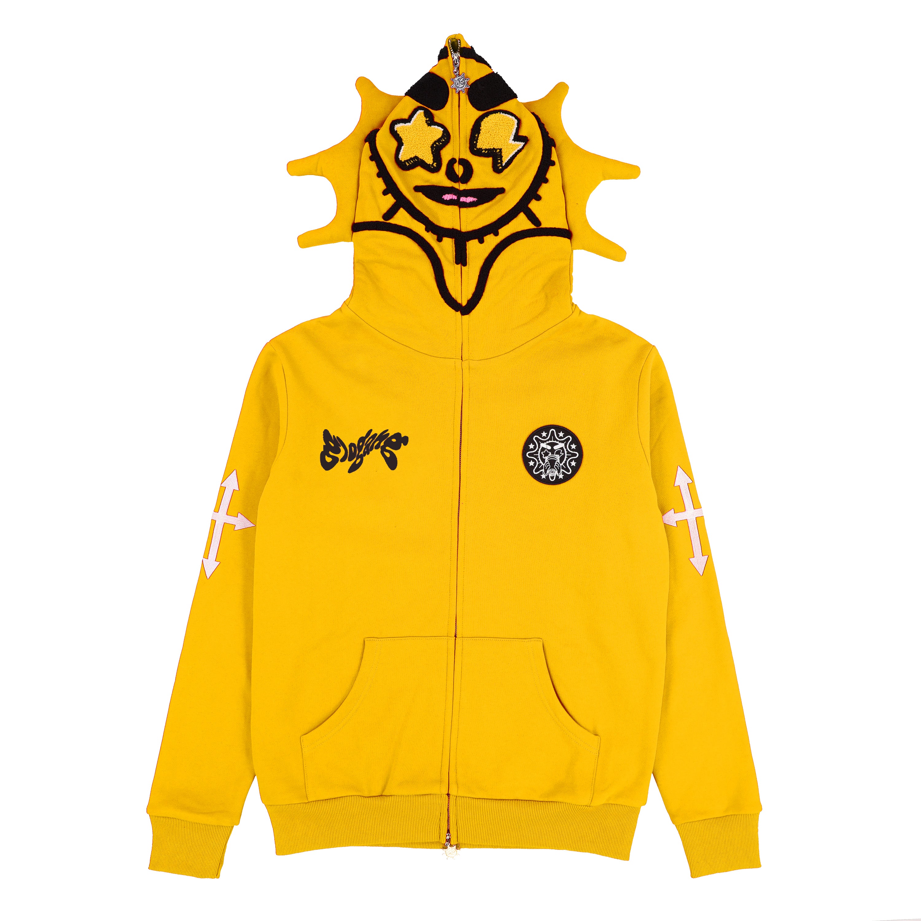 Glo Man Full Zip Hoodie Yellow