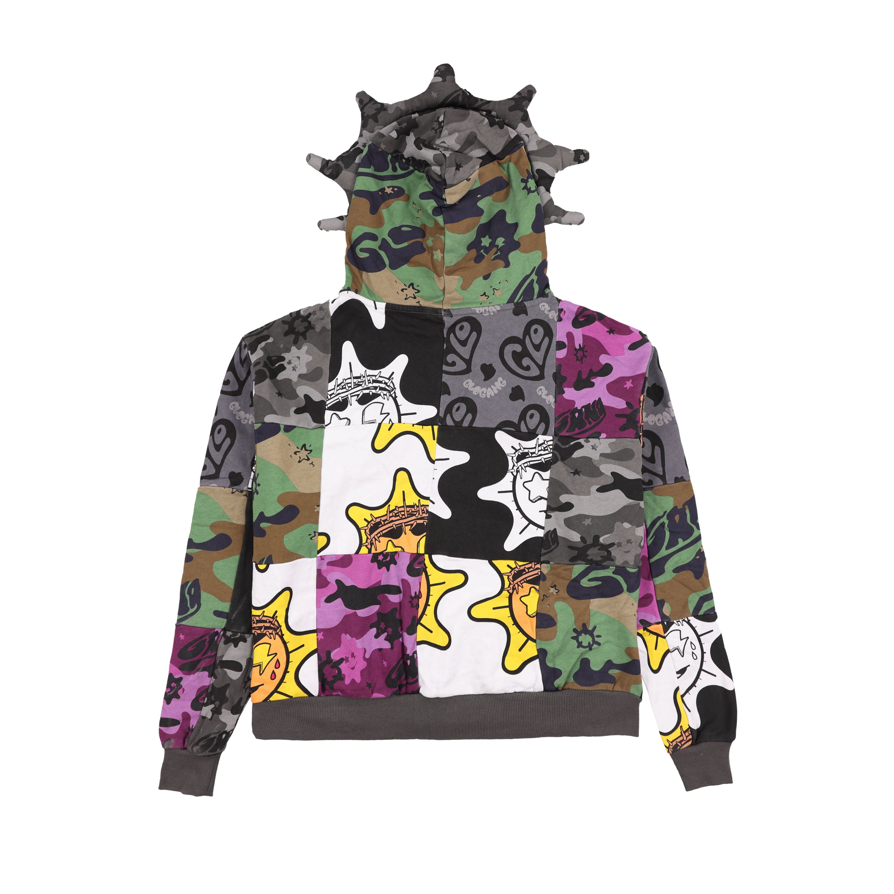 glogang hoodie パーカー 迷彩 The Glory Full Zip Hoodie (Green Wash Camo)