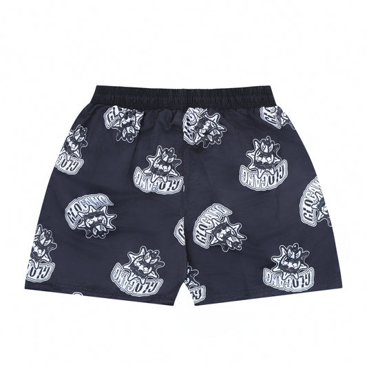 Glo Sun Pattern Shorts (Black)