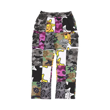 Glo Patchwork Cargo Zip Off Sweatpant (Multi)