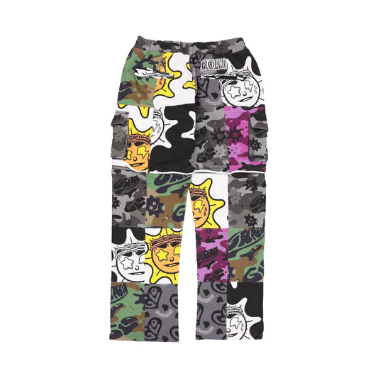 Glo Patchwork Cargo Zip Off Sweatpant (Multi)