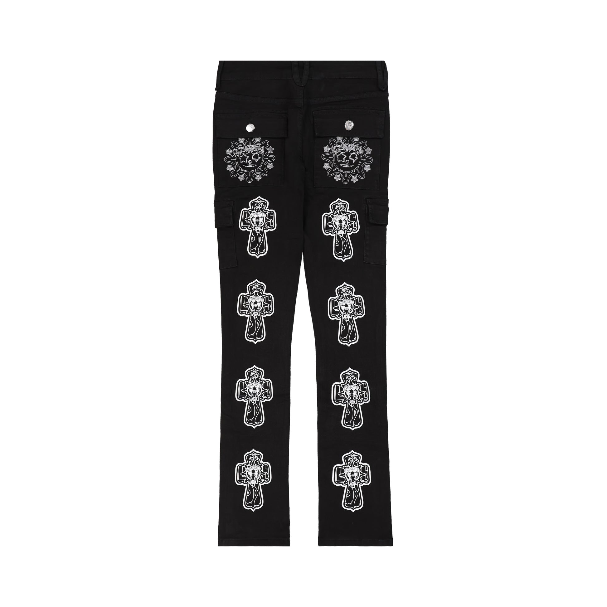 Glo Gang Zip Godet Flare Pant (Black)