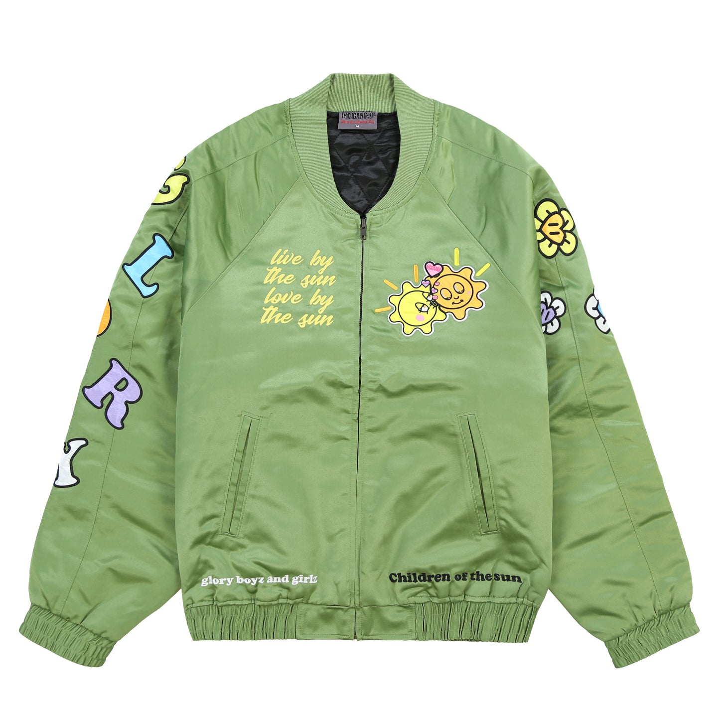 Glo Gang Satin Bomber (Vintage Green)