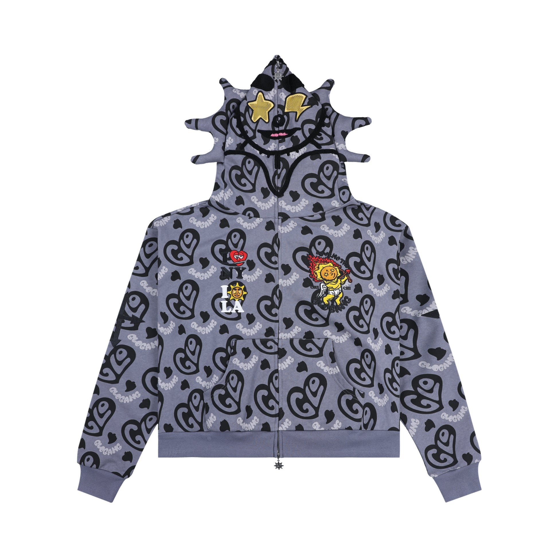 glo gang gear I Heart Glo Full Zip Hoodie (Black)