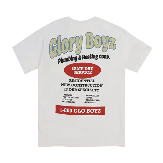 Glory Boyz Plumbing Co Tee (White)