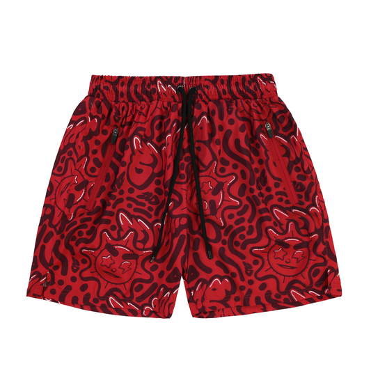Glo Sun Logo Trunks (Psychedelic Red)