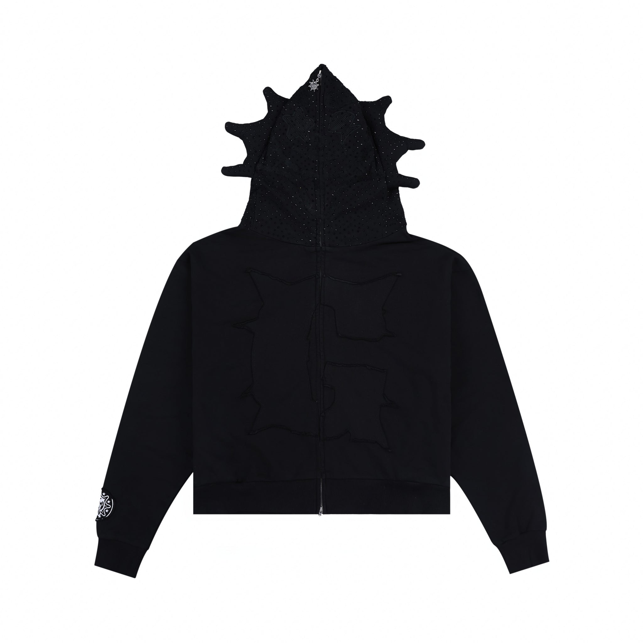 Blackout Rhinestone Hoodie (Black)