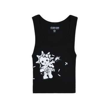 Say Hello to my DracGlo Crop Tank Top (Black)