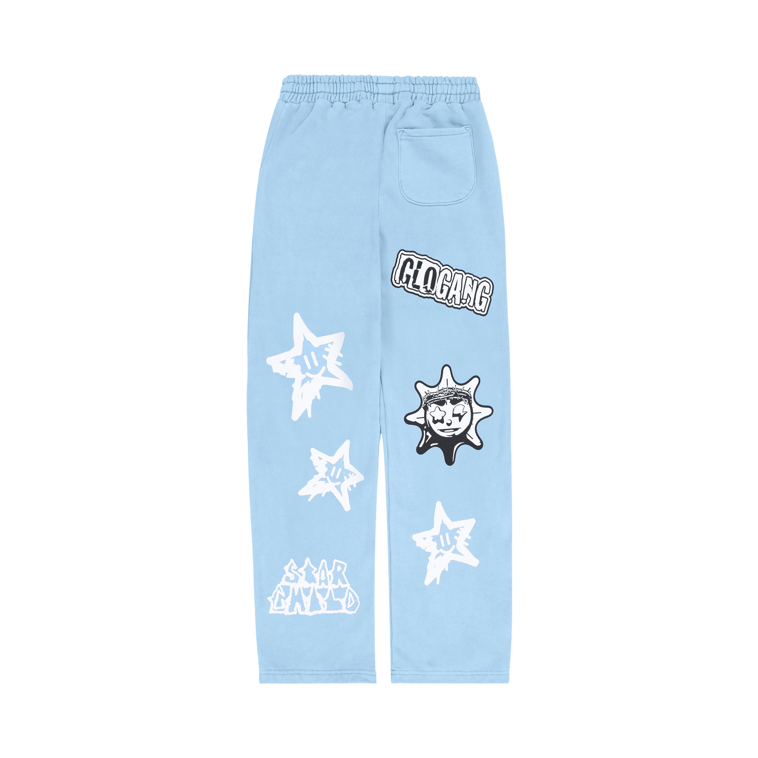 GLOGANG Glo Records Star Child ストレート スウェットパンツ Star-Child-Sweatpants-Blue-02.