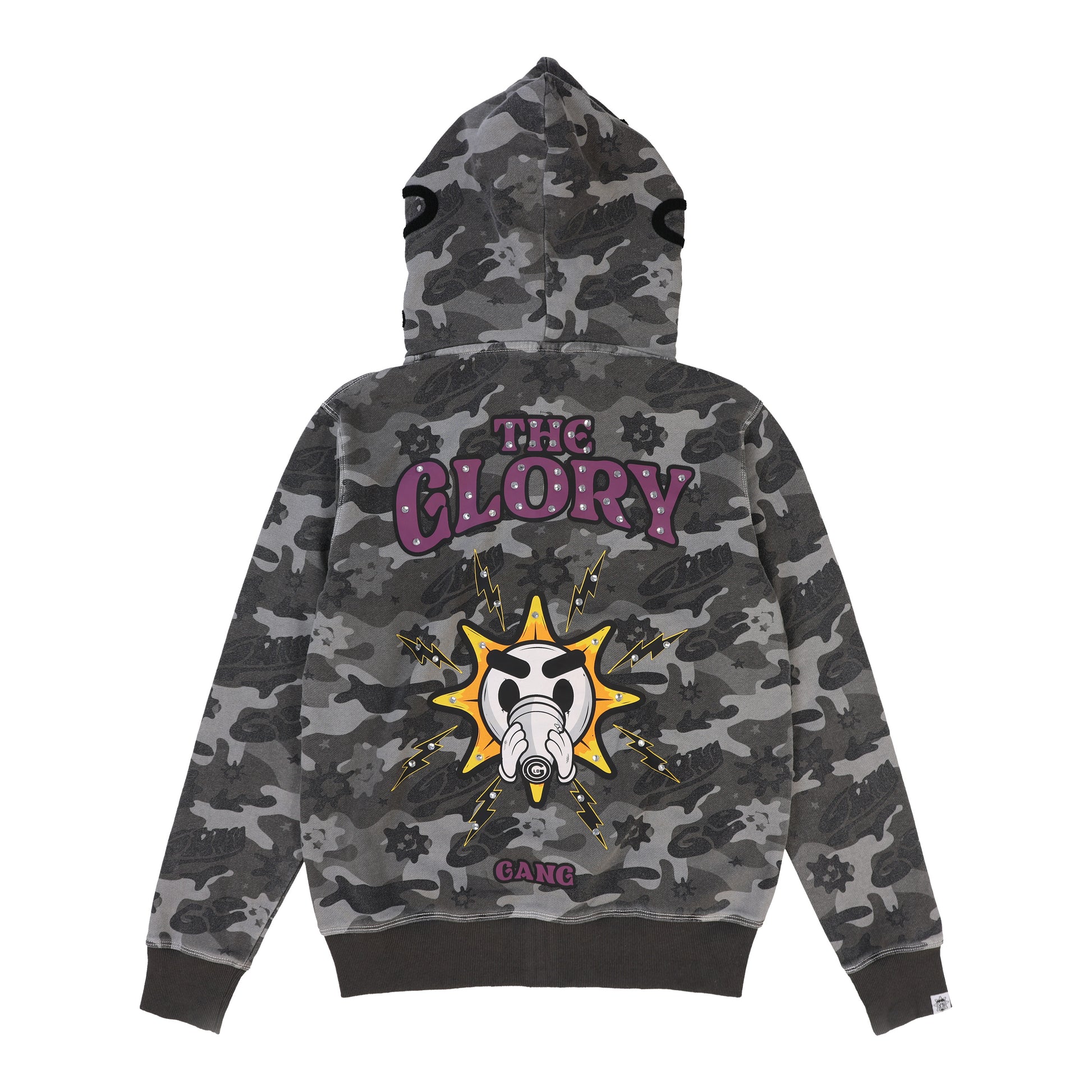 The Glory Full Zip Hoodie (Grey Wash Camo)