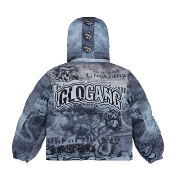 Glo Tribune Puffer Jacket (Washed Denim)