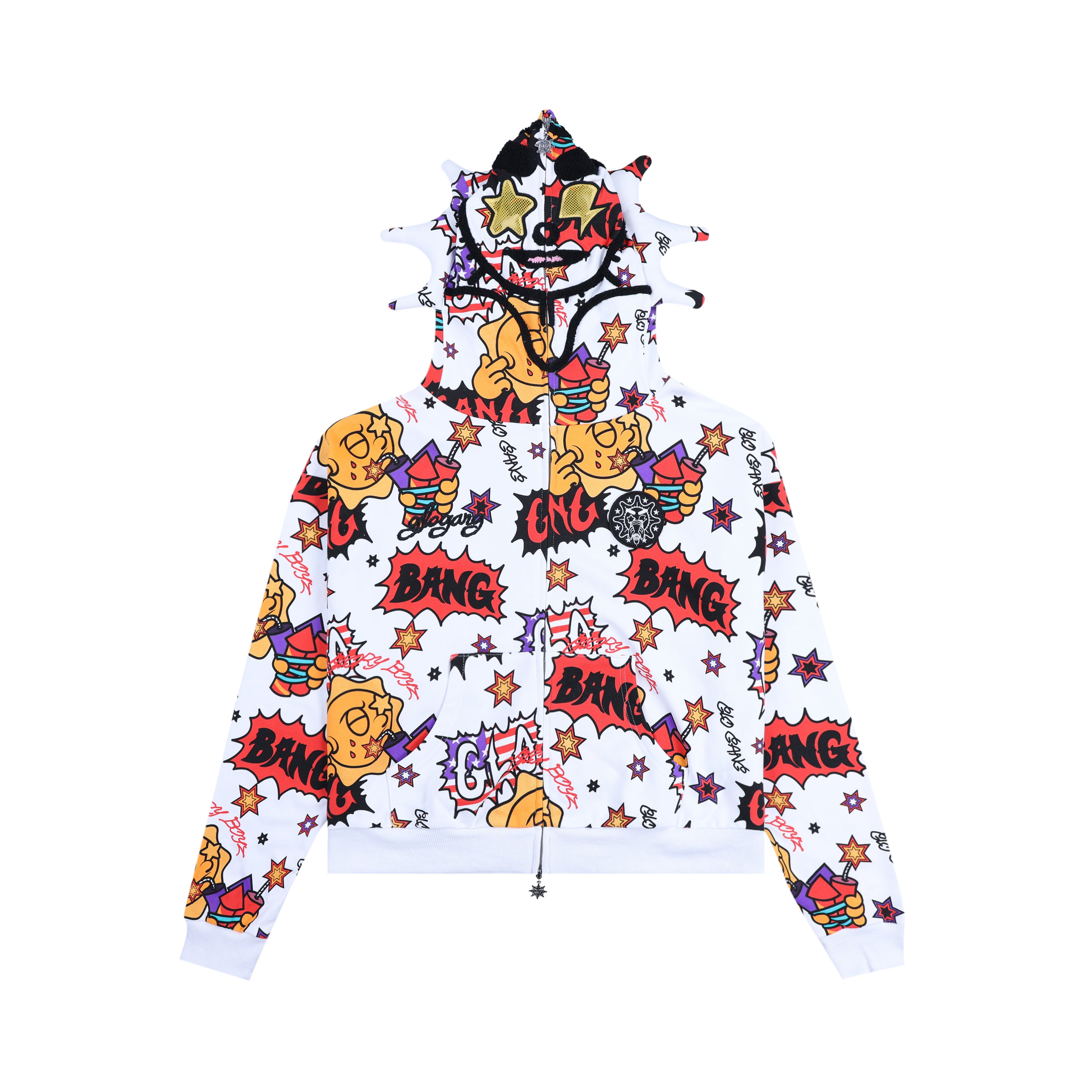 Glo Bang Full Zip Hoodie White