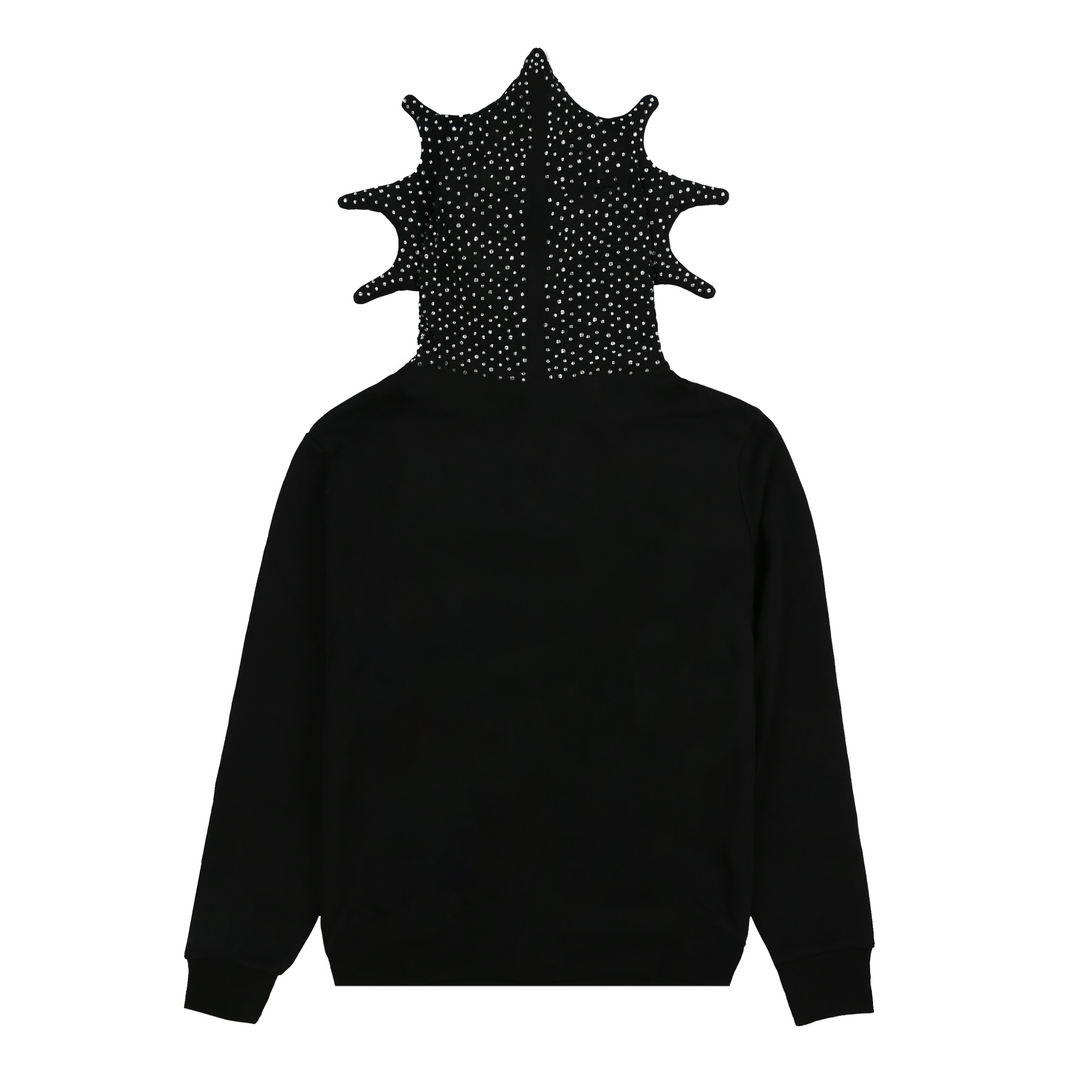 GLO GANG Rhinestone Hoodie (Dirty White) main image 1