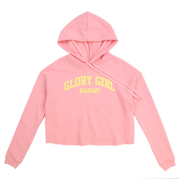 Glory Girl Academy Crop Hoodie (Soft Pink)