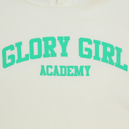 Glory Girl Academy Crop Hoodie (Swiss White)