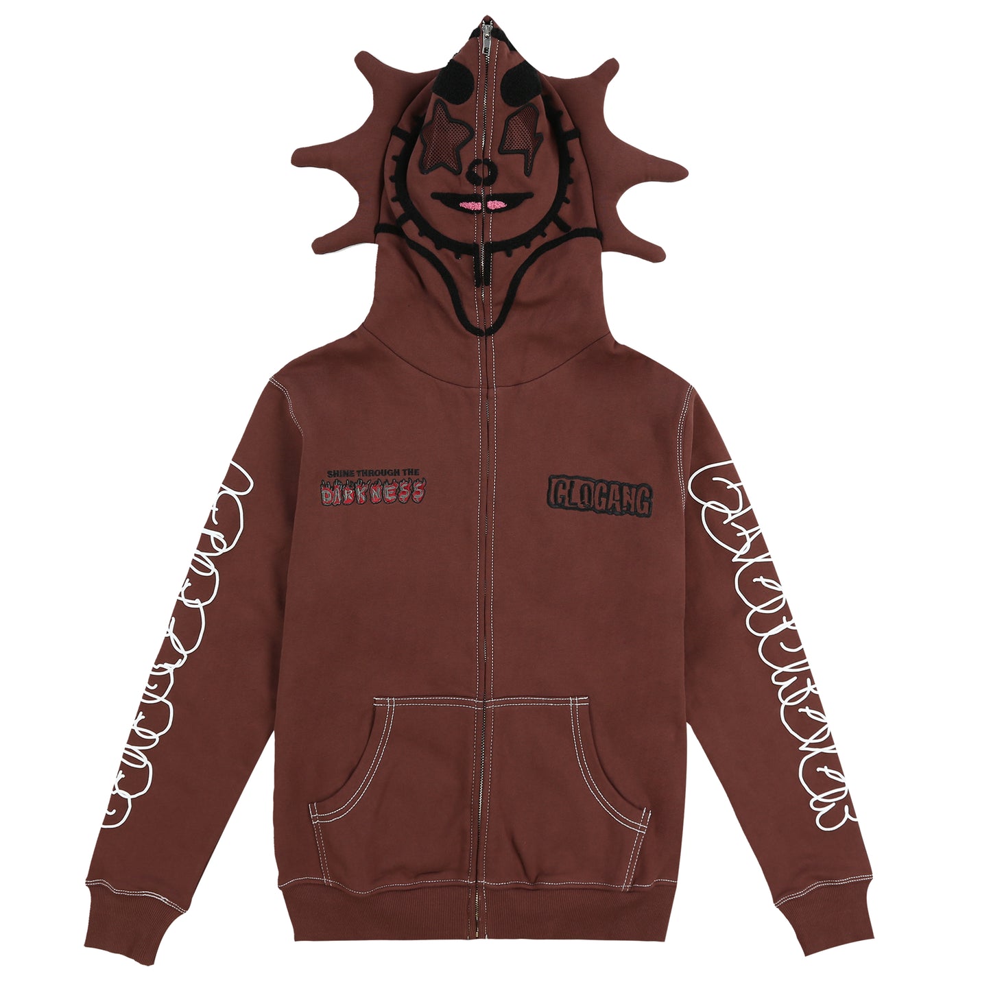 Shine Through the Dark Zip Hoodie (Sienna) – Glo Gang Worldwide