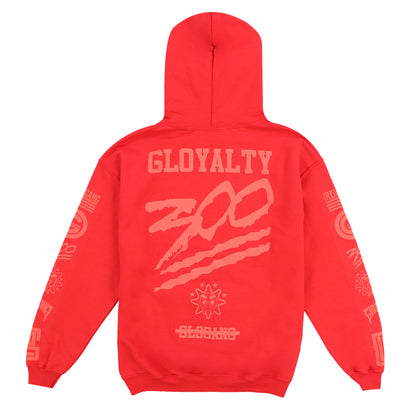 300 Gloyalty Hoodie (Red/Electric Red)