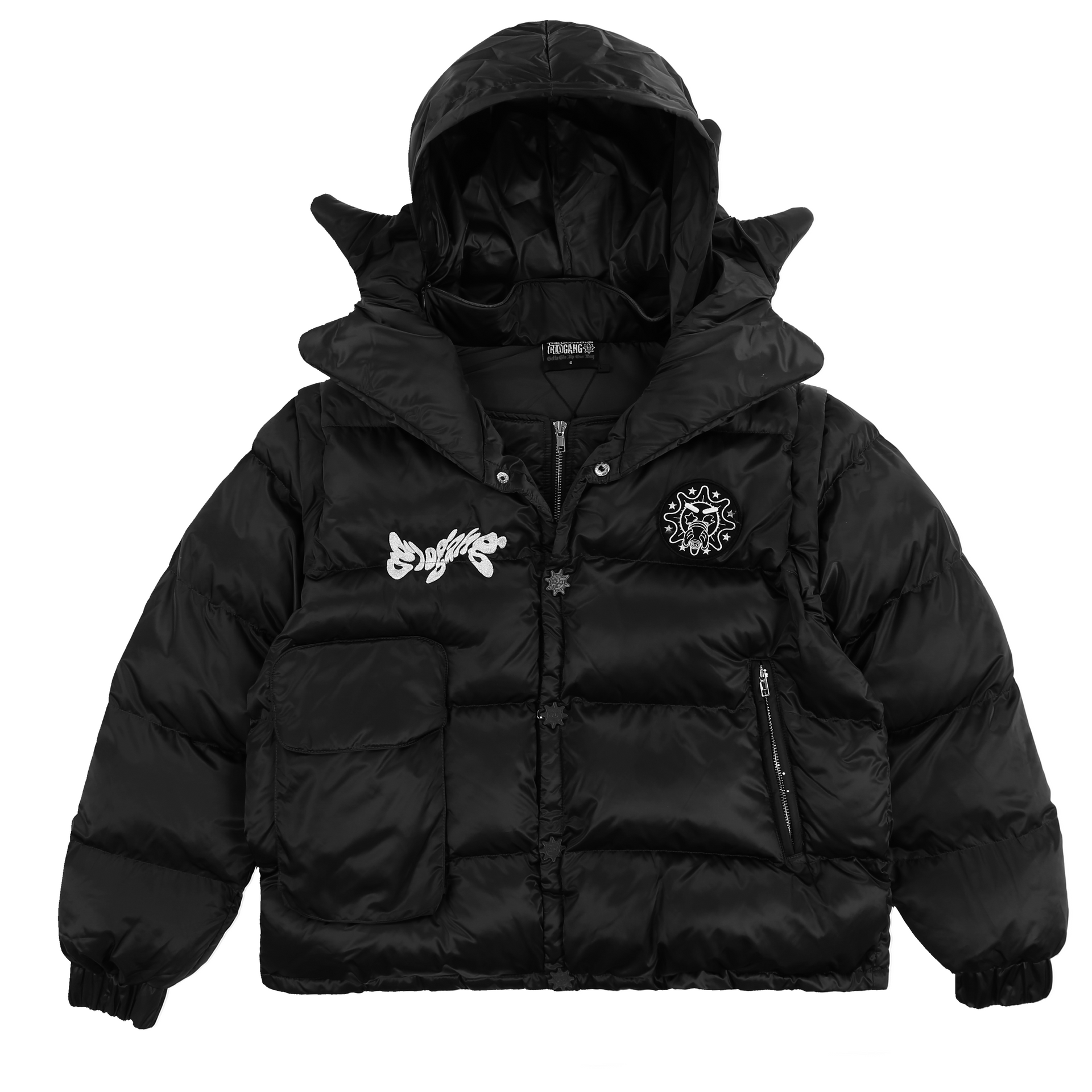 Glocler Flare Collar Puffer Jacket (Black) – Glo Gang Worldwide